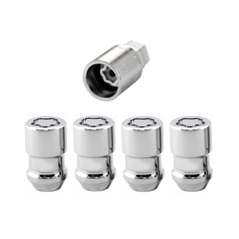 MCGARD 24130 Chrome Cone Seat Wheel Locks (1/2 INCH - 20 Thread Size) - Set of 4