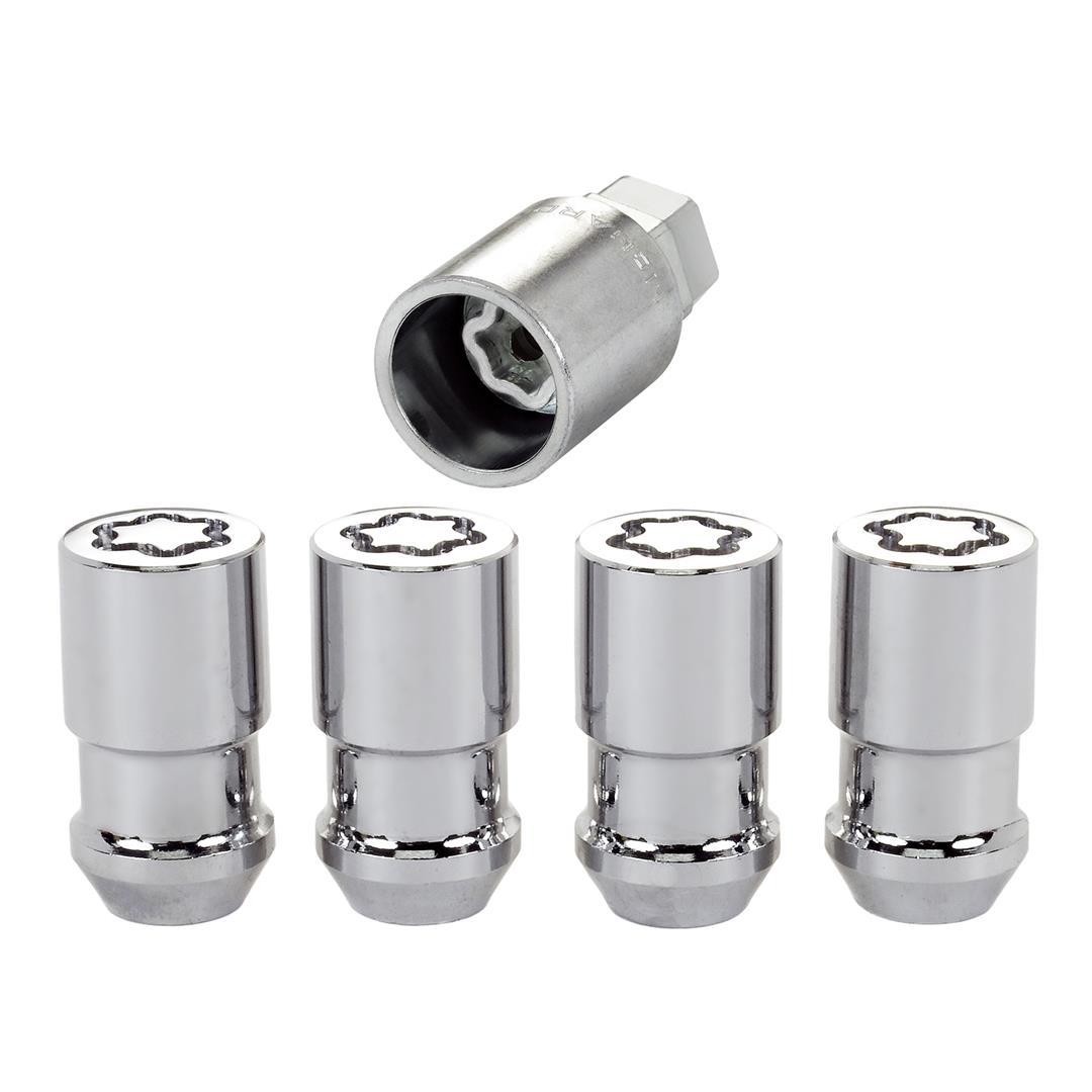 MCGARD 24198 Chrome Cone Seat Wheel Locks (1/2 INCH - 20 Thread Size) - Set of 4 - High quality product image showing MCGARD 24198 Chrome Cone Seat Wheel Locks (1/2 INCH - 20 Thread Size) - Set of 4 details and features