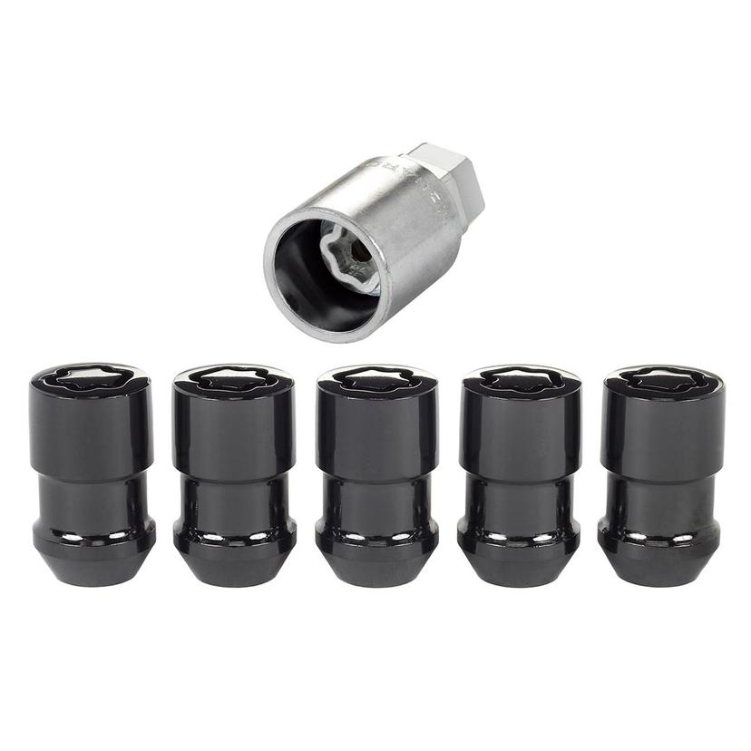 MCGARD 24548 Black Cone Seat Wheel Locks(1/2 INCH-20 Thread Size) - Set of 5