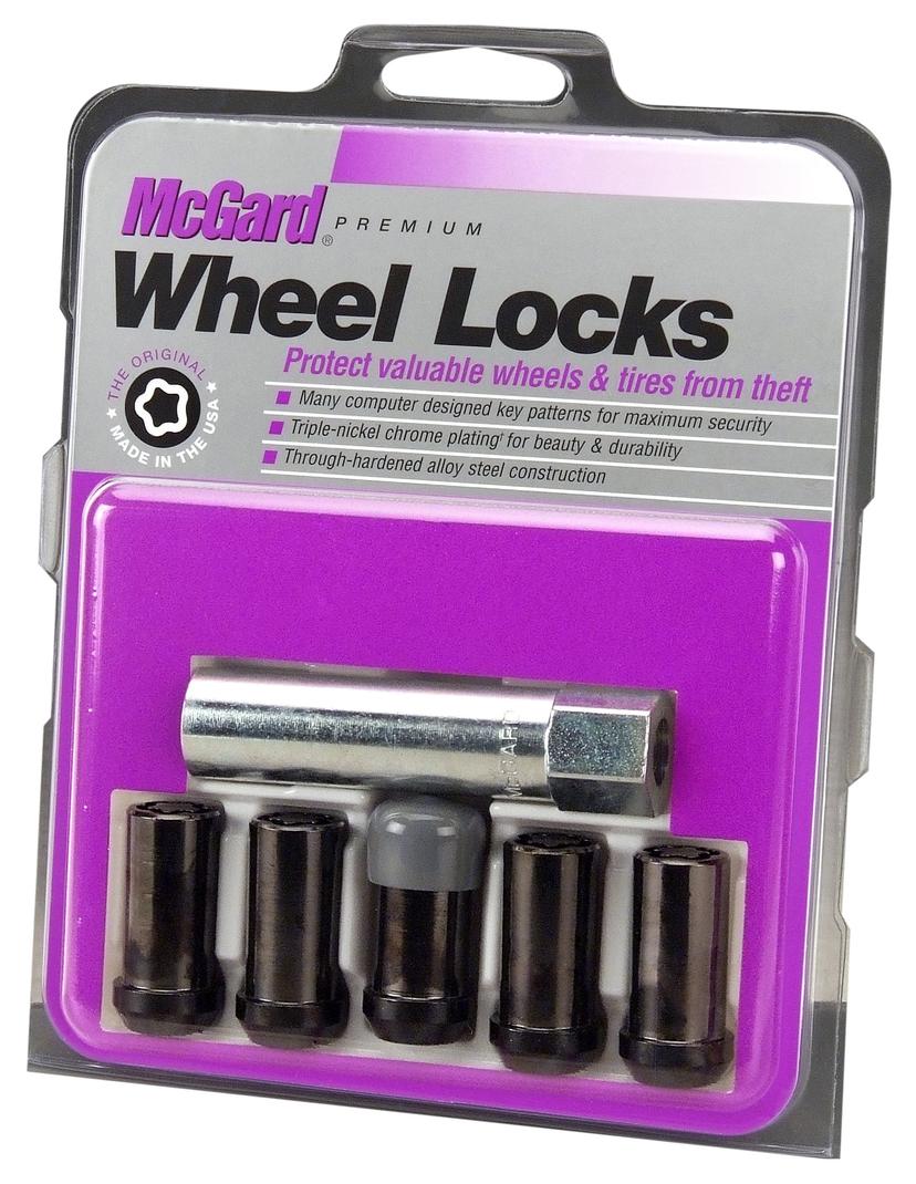 MCGARD 25540BK Black (1/2 INCH-20 Thread Size) Tuner Style Cone Seat Wheel Lock (Set of 5)
