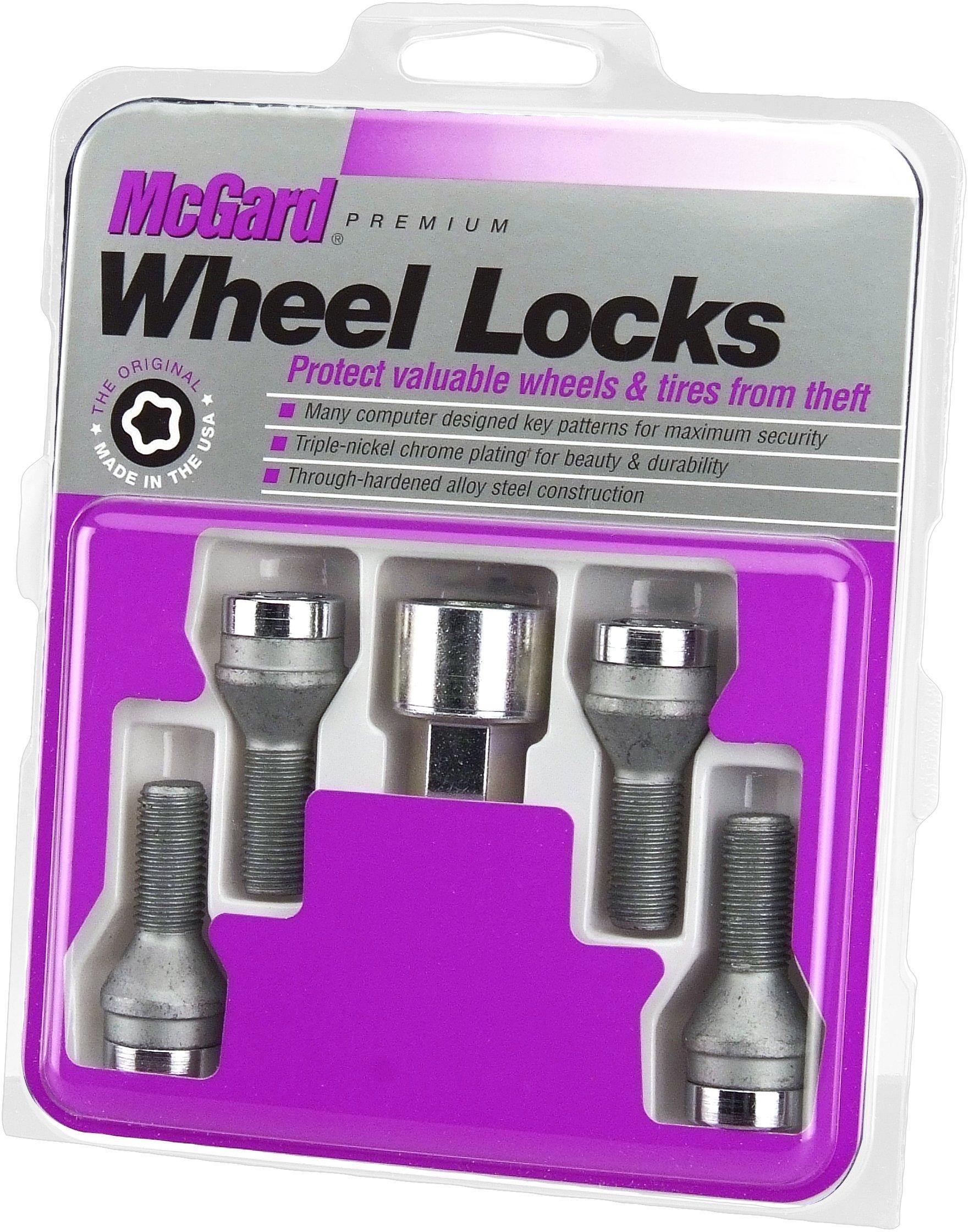 MCGARD 27000 Chrome Bolt Style Cone Seat Wheel Locks (M14 x 1.5 Thread Size) - Set of 4 - High quality product image showing MCGARD 27000 Chrome Bolt Style Cone Seat Wheel Locks (M14 x 1.5 Thread Size) - Set of 4 details and features