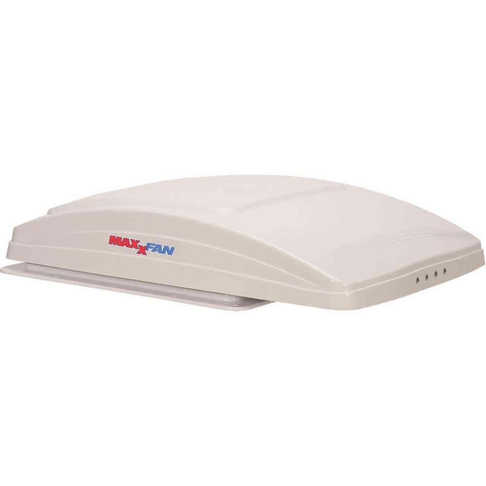 MAXXAIR 00-07000K Roof Vent; MaxxFan Deluxe; Remote Control Powered Opening; For 14 Inch x 14 Inch Vent; With Fan; White - High quality product image showing MAXXAIR 00-07000K Roof Vent; MaxxFan Deluxe; Remote Control Powered Opening; For 14 Inch x 14 Inch Vent; With Fan; White details and features