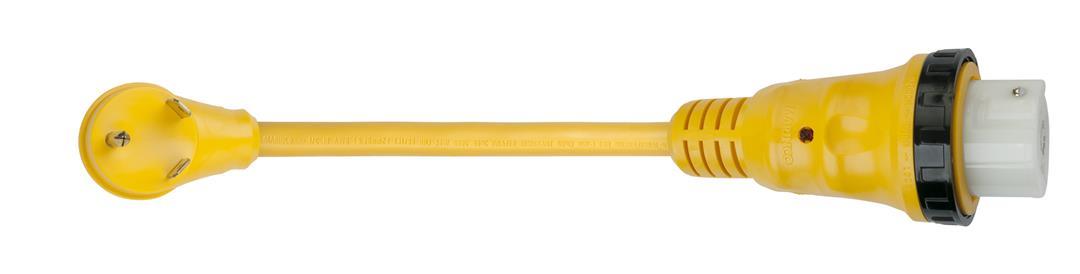 MARINCO 124ARV RV Electrical Power Cordset (50-amp 125/250-Volt Receptacle with 30-Amp 125-Volt RV Straight Blade Plug, 1-Foot) - The Twister Group Tools product