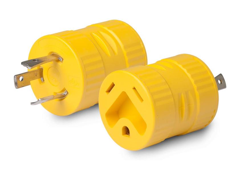 MARINCO 125A Generator Adapter, 30A/125V Connector and 30A/125V Locking Male Plug