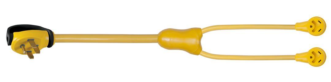 MARINCO 169AYRV RV Electrical Power Adapter (Double 30-Amp, 125-Volt to 50-Amp Straight Blade) - The Twister Group Tools product