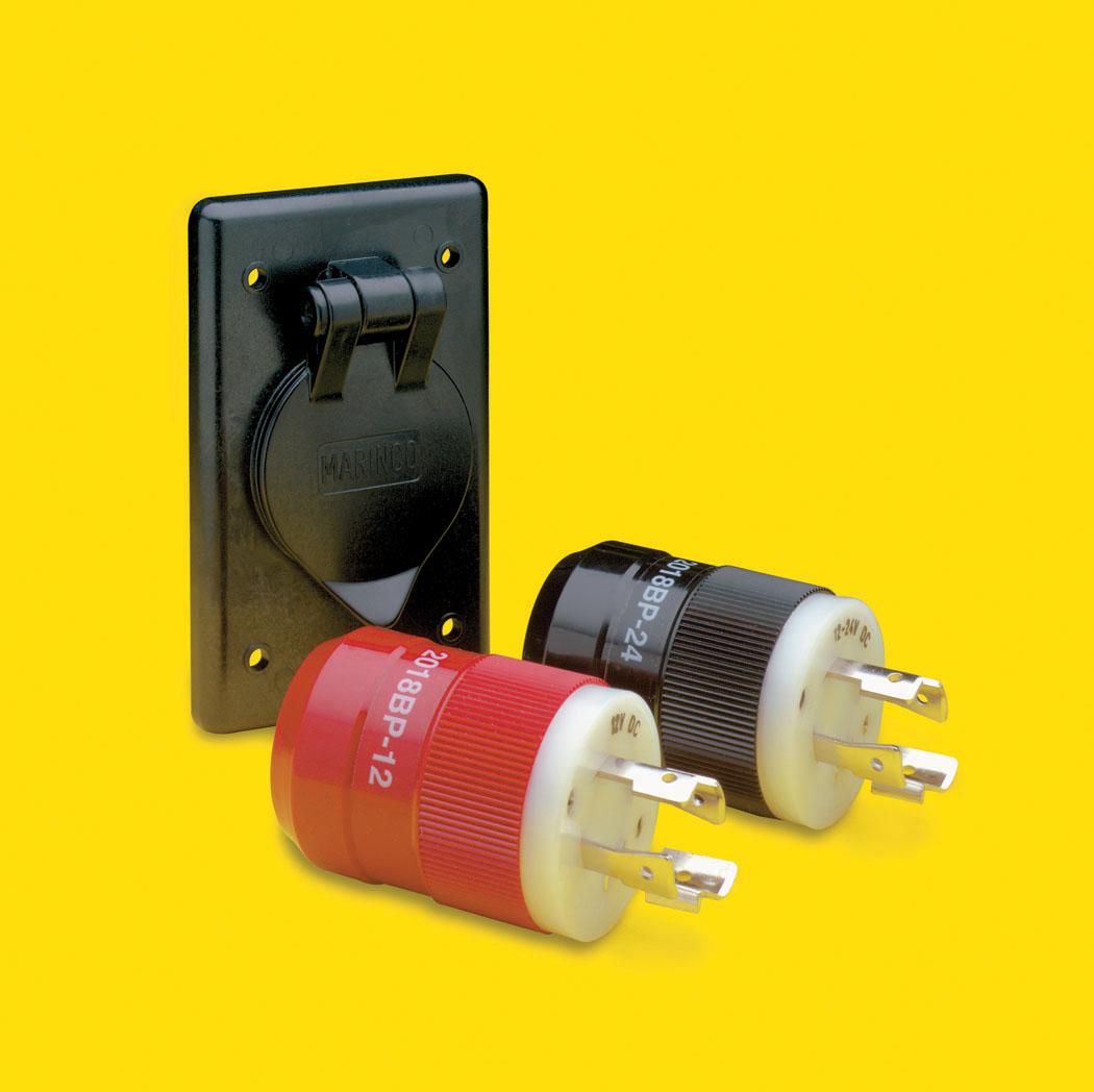 MARINCO 2018PKG 4-Wire 12/24V Trolling Motor Plug & Charging System Package - High quality product image showing MARINCO 2018PKG 4-Wire 12/24V Trolling Motor Plug & Charging System Package details and features