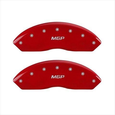 MGP CALIPER 11216SMGPRD SET OF 4 CALIPER COVERS, ENGRAVED FRONT AND REAR: MGP, RED POWDER COAT FINISH, S - High quality product image showing MGP CALIPER 11216SMGPRD SET OF 4 CALIPER COVERS, ENGRAVED FRONT AND REAR: MGP, RED POWDER COAT FINISH, S details and features