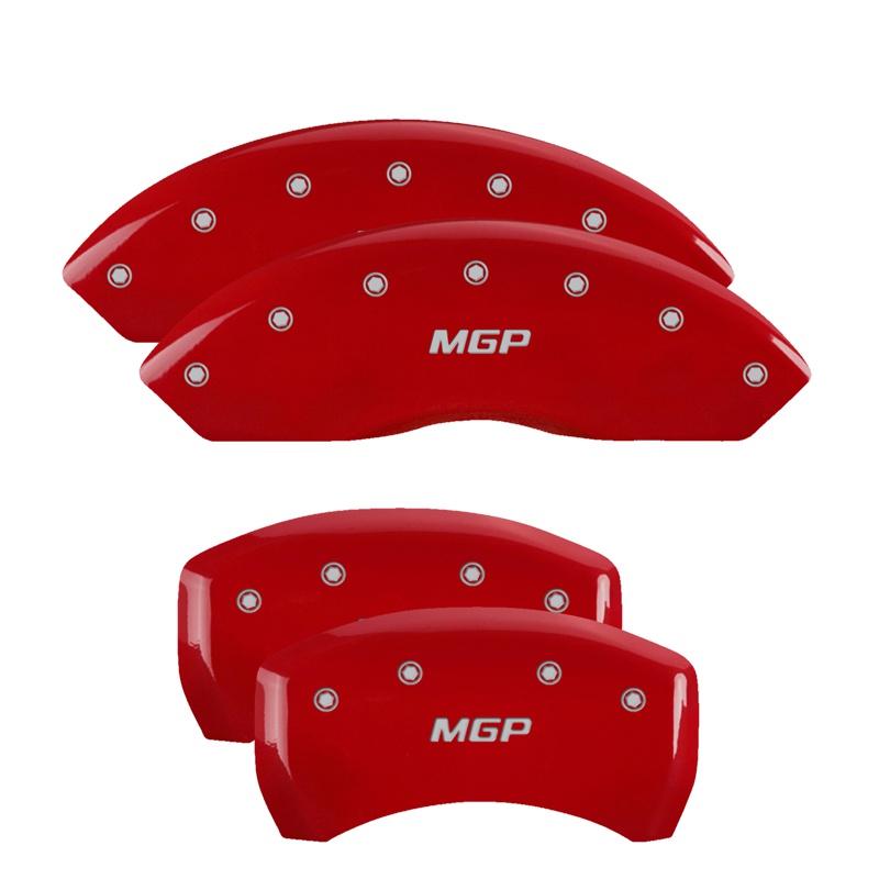 MGP CALIPER 14257SMGPRD Red Powder Coat Finish, Silver Characters, Set of 4 - High quality product image showing MGP CALIPER 14257SMGPRD Red Powder Coat Finish, Silver Characters, Set of 4 details and features