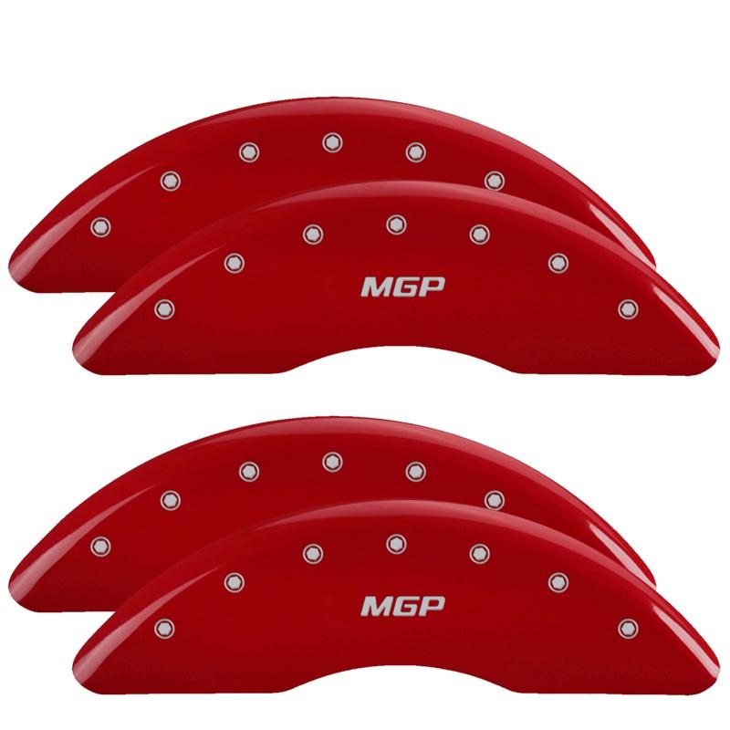 MGP CALIPER 14258SMGPRD Red Powder Coat Finish, Silver Characters, Set of 4 - High quality product image showing MGP CALIPER 14258SMGPRD Red Powder Coat Finish, Silver Characters, Set of 4 details and features