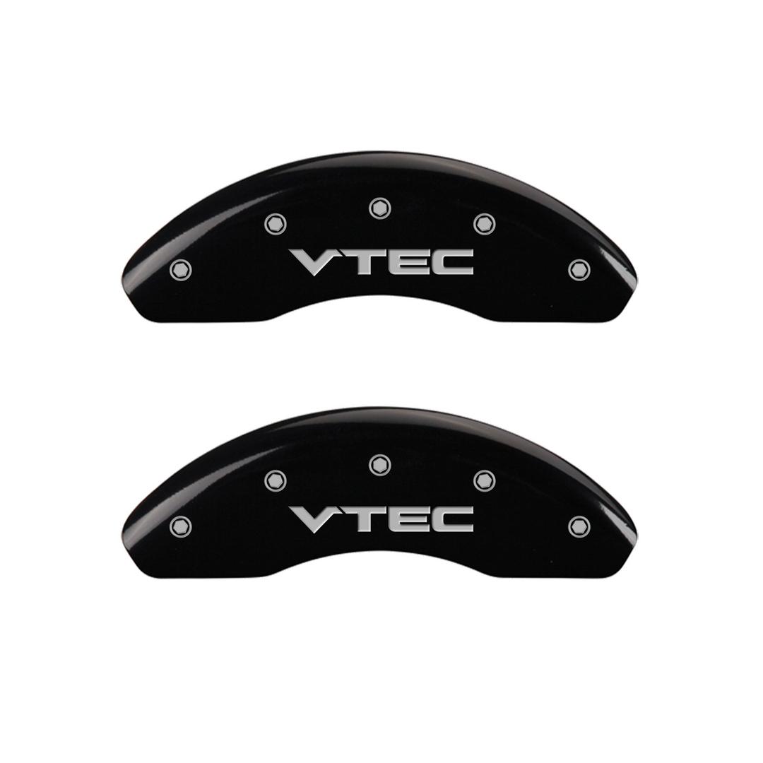 MGP CALIPER 20218SVTCBK Caliper Cover (Black Powder Coat Finish, Engraved Front and Rear: Vtech, Silver Characters, Set of 4) - The Twister Group Tools product