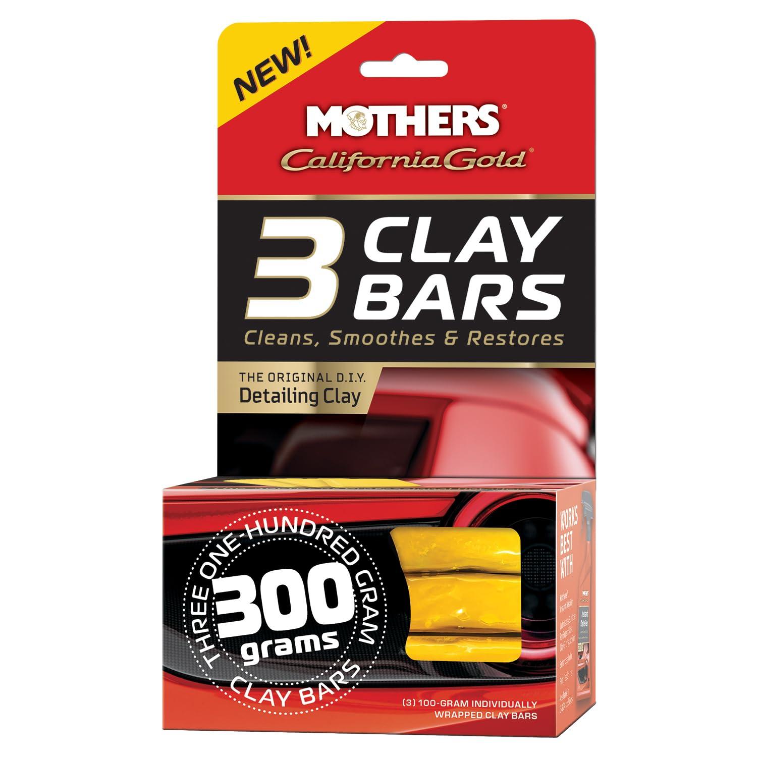 MOTHERS 07242 California Gold Detailing Clay Bar (Pack of 3) - High quality product image showing MOTHERS 07242 California Gold Detailing Clay Bar (Pack of 3) details and features