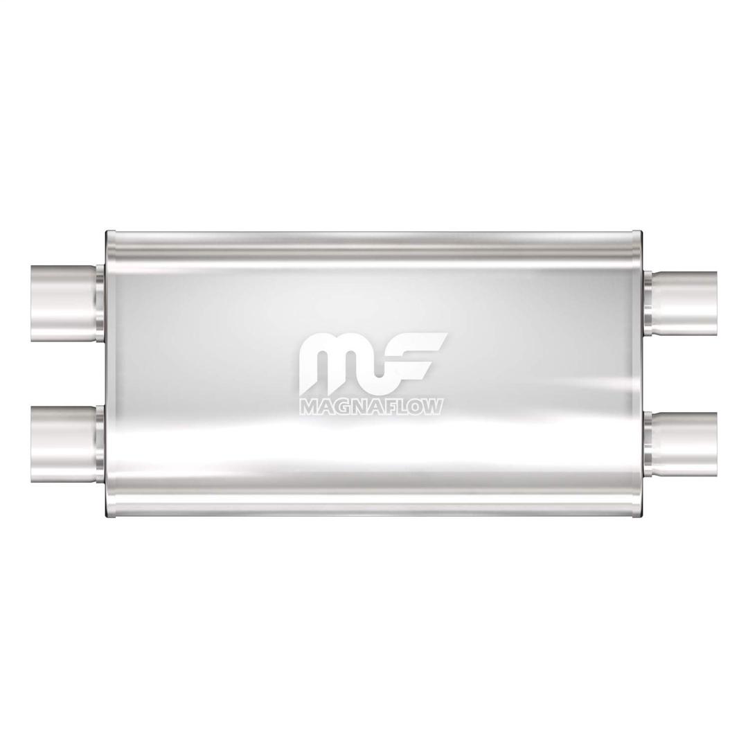 MAGNAFLOW 12599 Exhaust Muffler 3 INCH/3 INCH Inlet/Outlet, 5x11x22 INCH Oval, Stainless Steel, Satin Finish - The Twister Group Tools product