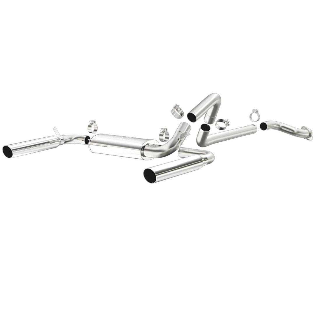 MAGNAFLOW 15620 Cat-Back Performance Exhaust System - Street Series, Stainless Steel 3in Main Piping, Dual Split Rear Exit, Polished Finish 3.5in Exhaust Tip - American Muscle Performance Exhaust Kit - The Twister Group Tools product