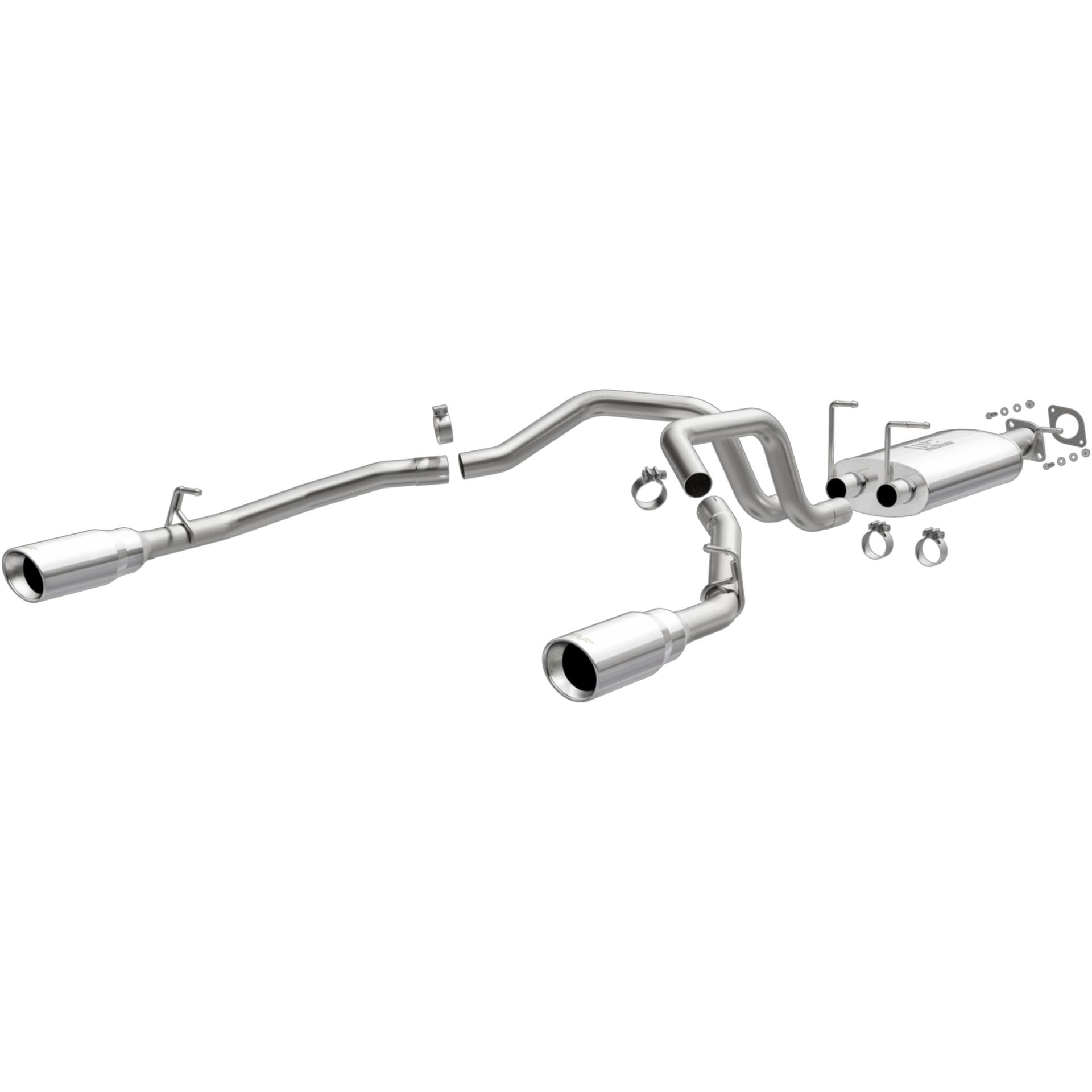 MAGNAFLOW 19429 Exhaust System Cat-Back, Street Series, For 2019-2024 Ram 1500, Dual Split Rear Exit Style - High quality product image showing MAGNAFLOW 19429 Exhaust System Cat-Back, Street Series, For 2019-2024 Ram 1500, Dual Split Rear Exit Style details and features