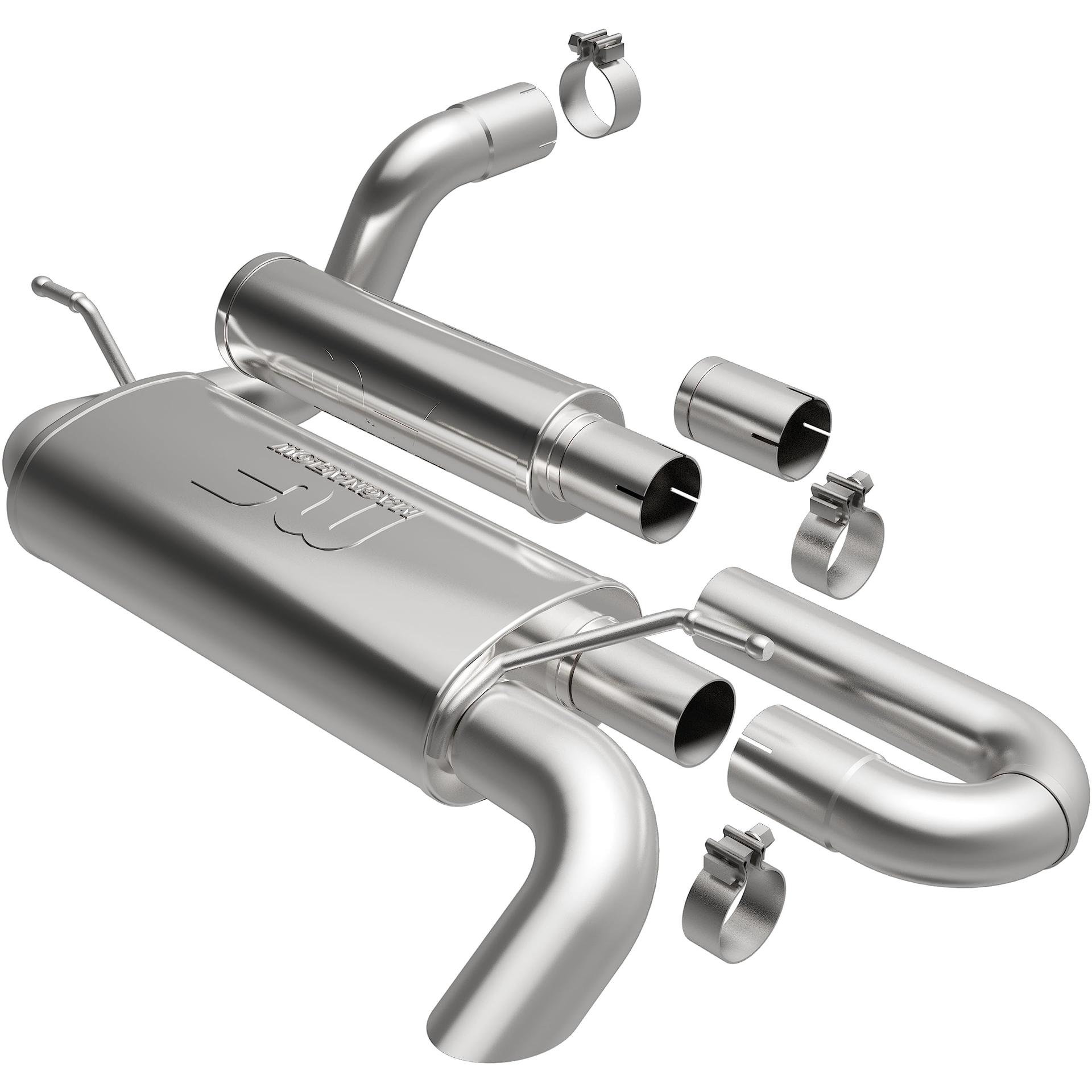 MAGNAFLOW 19620 Exhaust System Axle-Back, Overland Series, For 2018-2024 Jeep Wrangler, Single Straight Passenger Side Rear Exit - High quality product image showing MAGNAFLOW 19620 Exhaust System Axle-Back, Overland Series, For 2018-2024 Jeep Wrangler, Single Straight Passenger Side Rear Exit details and features
