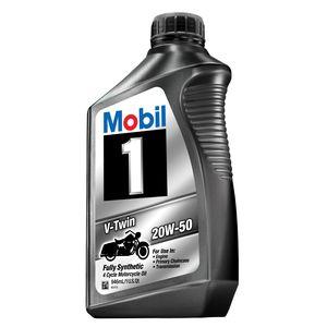 MOBIL 112630 M1 VTWIN 20W50 MC OIL QT, SAE 20W-50; Full Synthetic; 1 Quart Bottle; 4 Cycle Motorcycle Oil (Case of 6) - The Twister Group Tools product