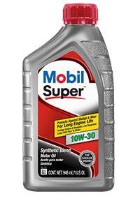 MOBIL 124403 MOBIL SUPER 10W-30 6X1QT., SAE 10W-30; Synthetic Blend; 1 Quart Bottle (Case of 6) - The Twister Group Tools product