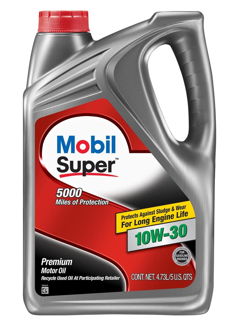 MOBIL 124406 Synthetic Motor Oil; Super; SAE 10W-30; 5 Quart Jug; Single