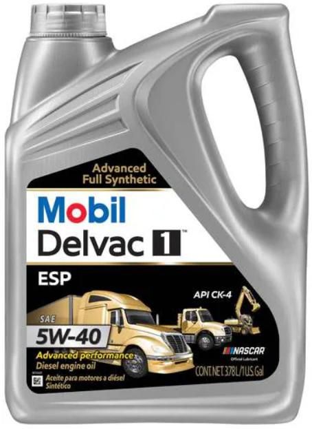 MOBIL 127863 MOBIL DELVAC 1 ESP 5W-40 3X1GA., SAE5W-40; Synthetic; 1 Gallon Jug; Single - The Twister Group Tools product