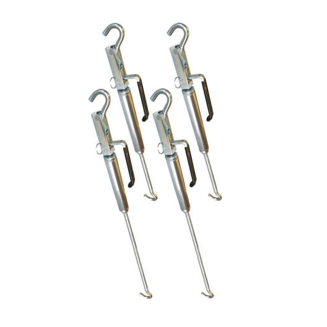 LIPPERT 182895 4PK QWIK-LOAD SET-FM-QLTB, Qwik-Load; Use With Happijac Camper Tie Down Systems; Spring Loaded Hook and Hook Style; 59-1/4 Inch Reach; With Quick Disconnect Handle; With Locking Pins; Stainless Steel; Set of 2 FM-QLTBS and 2 FM-QLTBR - High quality product image showing LIPPERT 182895 4PK QWIK-LOAD SET-FM-QLTB, Qwik-Load; Use With Happijac Camper Tie Down Systems; Spring Loaded Hook and Hook Style; 59-1/4 Inch Reach; With Quick Disconnect Handle; With Locking Pins; Stainless Steel; Set of 2 FM-QLTBS and 2 FM-QLTBR details and features
