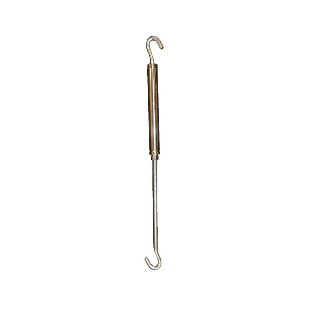 LIPPERT 182901 SPR LOADED TURNBUCKLE-FM, Use With Happijac Camper Tie Down Systems; Spring Loaded Hook Front Turnbuckles; Stainless Steel; Single - The Twister Group Tools product