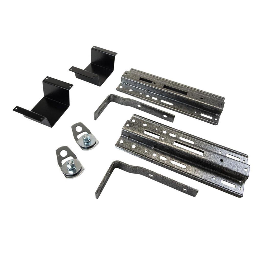 LIPPERT 182908 HappiJac Truck Camper Tie-Down Kit; 2003-2008 Dodge Tiedown Set, Front Support Braces, Brackets, Rear Anchors, Installation Hardware - FT-DR2 - High quality product image showing LIPPERT 182908 HappiJac Truck Camper Tie-Down Kit; 2003-2008 Dodge Tiedown Set, Front Support Braces, Brackets, Rear Anchors, Installation Hardware - FT-DR2 details and features