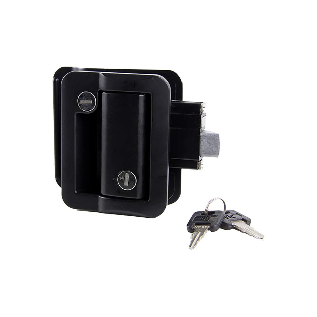LIPPERT 2020102689 Global Entry Door Latch for Travel Trailers for RV Entry Doors Black - High quality product image showing LIPPERT 2020102689 Global Entry Door Latch for Travel Trailers for RV Entry Doors Black details and features