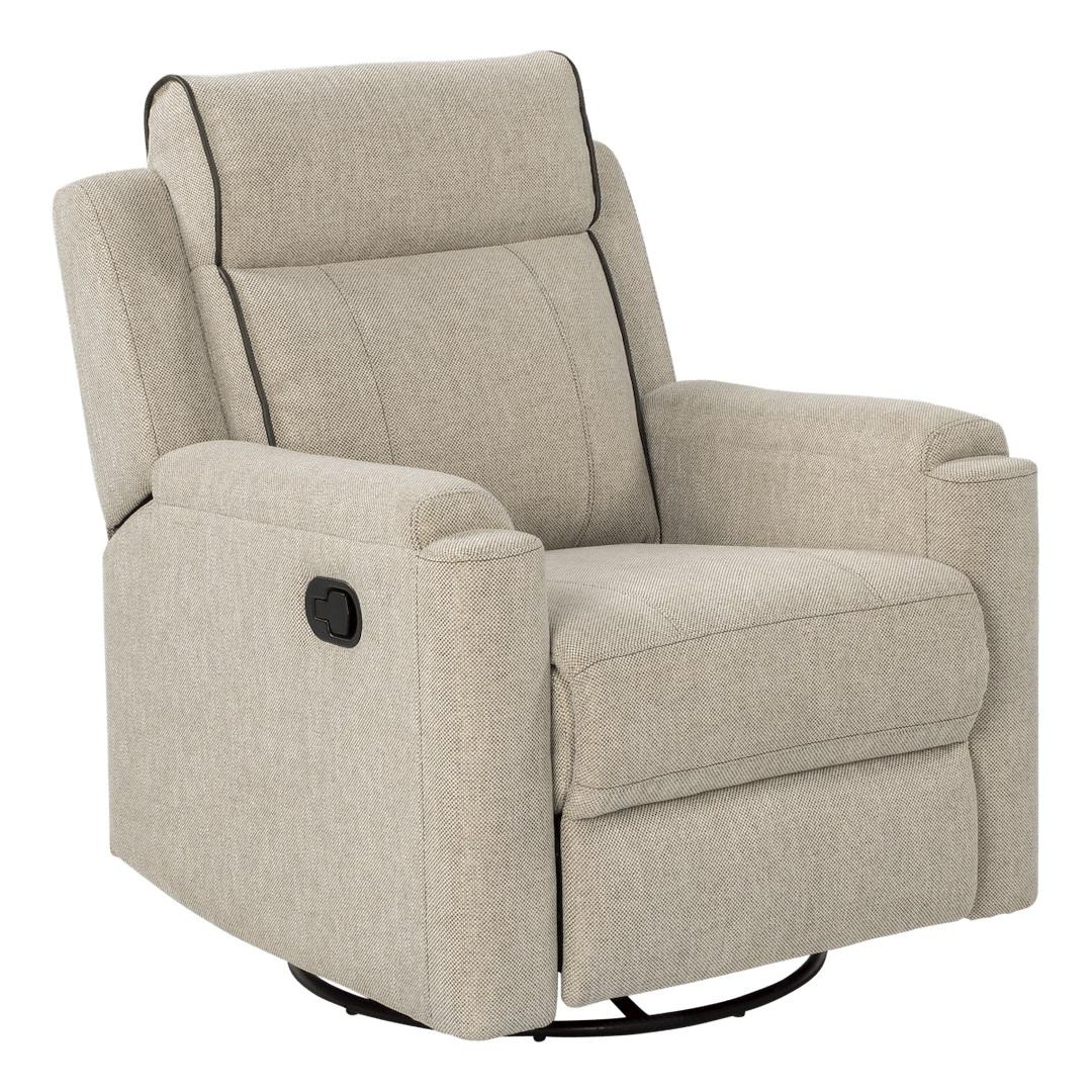 LIPPERT 2020129856 SWIVEL GLIDER RECLINER, Swivel Glider Recliner; 31 Inch Width x 34 Inch Depth x 38 Inch Height Overall; 62 Inch Reclining Depth; 21 Inch Width x 21 Inch Depth x 19 Inch Height Sitting Surface; Norlina - High quality product image showing LIPPERT 2020129856 SWIVEL GLIDER RECLINER, Swivel Glider Recliner; 31 Inch Width x 34 Inch Depth x 38 Inch Height Overall; 62 Inch Reclining Depth; 21 Inch Width x 21 Inch Depth x 19 Inch Height Sitting Surface; Norlina details and features