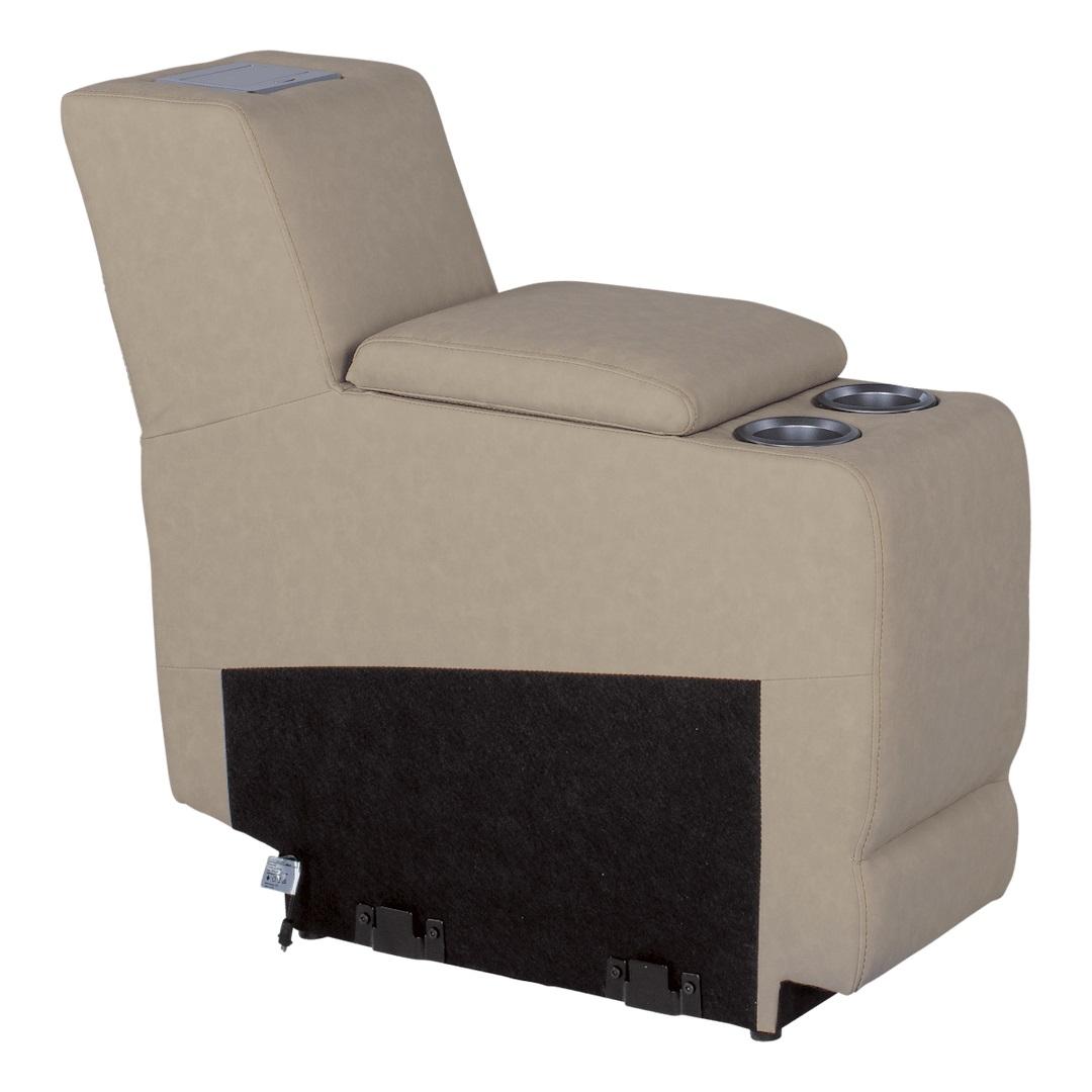 LIPPERT 2020134976 SEISMIC CENTER CONSOLE, Sofa Center; Seismic Series; 12 Inch Width x 34 Inch Depth x 31 Inch Height; Non-Locking; Altoona; PolyHyde Euro Leather Vinyl With Foam Cushion - The Twister Group Tools product