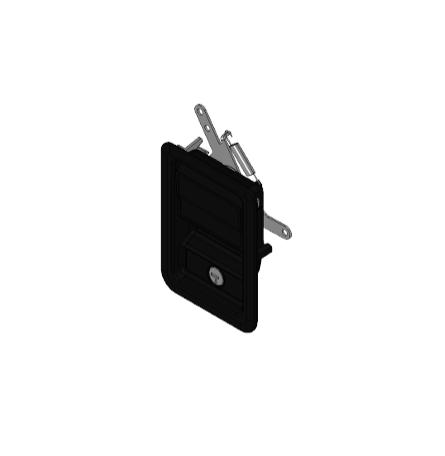 LIPPERT 2021023294 SILVER DOOR LATCH, Replacement For Paddle Latch; Black; With Key Lock; Without Mounting Screws - The Twister Group Tools product