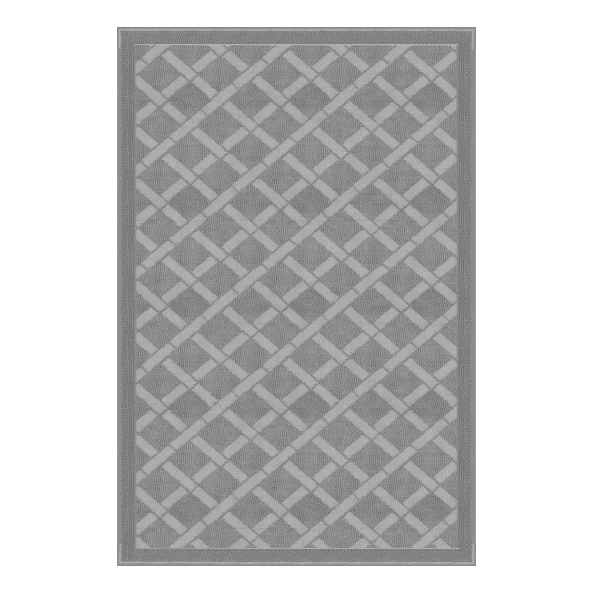 LIPPERT 2021028006 Reversible All-Weather RV Patio Mat Grey 6FT x 9 - High quality product image showing LIPPERT 2021028006 Reversible All-Weather RV Patio Mat Grey 6FT x 9 details and features