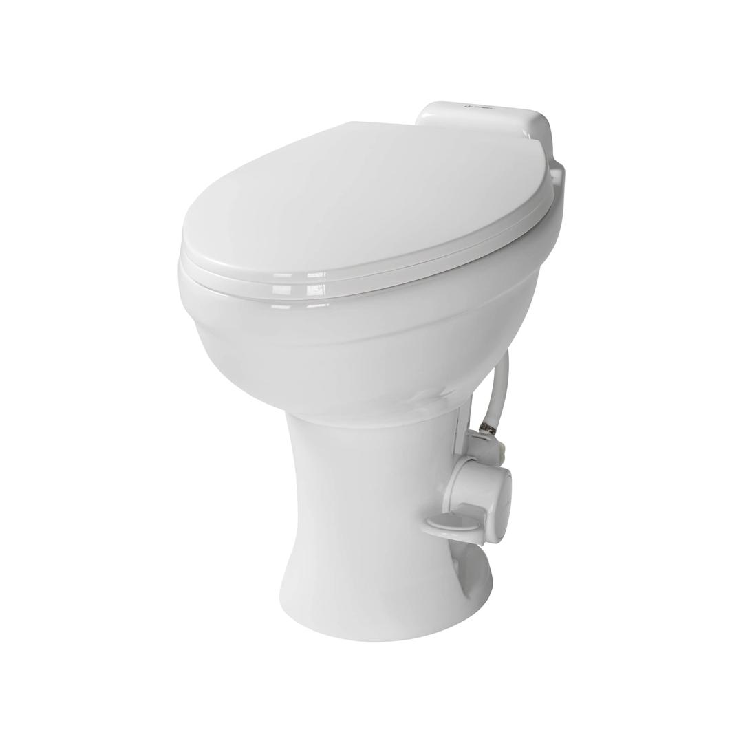 LIPPERT 2022113192 Flow Max RV Toilet with Elongated Ceramic Bowl, 18 INCH Standard Profile, Full-Size Residential Seat, Easy-Close Lid, Efficient Flush - The Twister Group Tools product