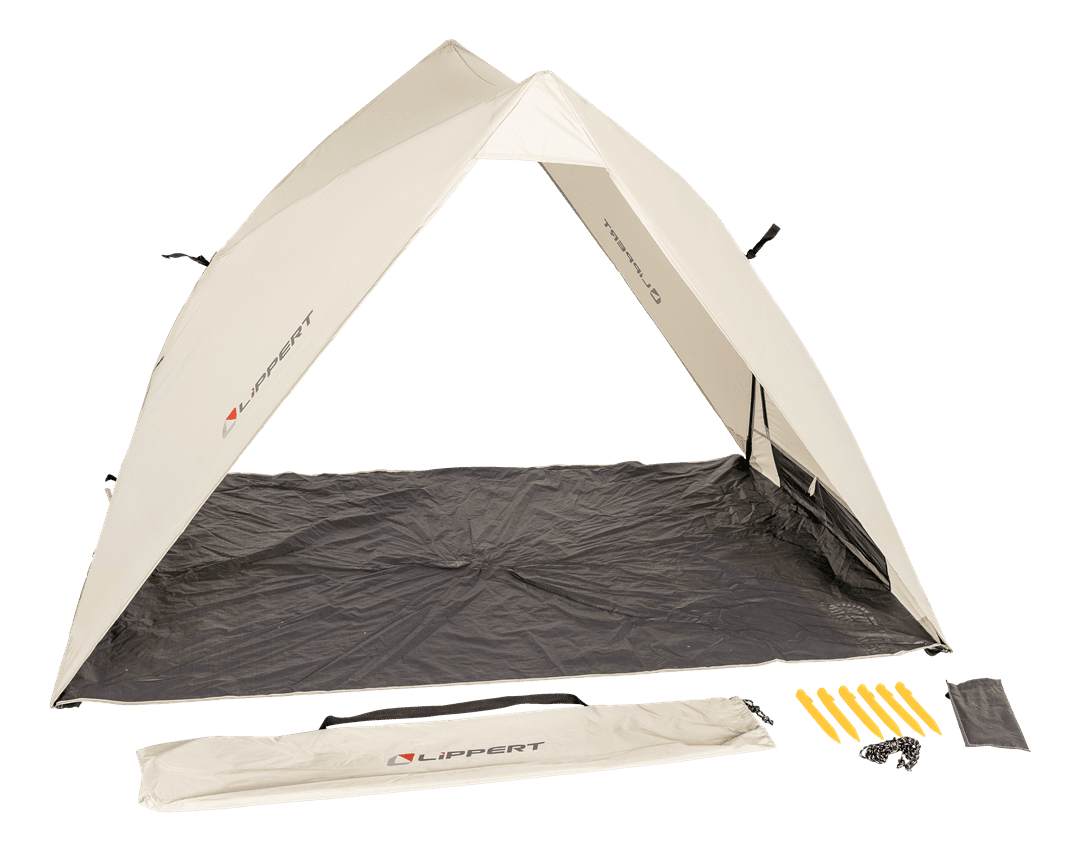 LIPPERT 2022114834 Picnic Popup Sun Shelter for Camping, Beach Trips and Outdoor Concerts - Tent - High quality product image showing LIPPERT 2022114834 Picnic Popup Sun Shelter for Camping, Beach Trips and Outdoor Concerts - Tent details and features