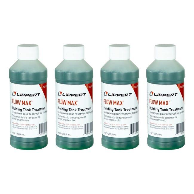LIPPERT 2022116482 Flow Max Holding Tank Treatment for RVs and Boats - 8 oz. Bottles, 4-Pack - High quality product image showing LIPPERT 2022116482 Flow Max Holding Tank Treatment for RVs and Boats - 8 oz. Bottles, 4-Pack details and features