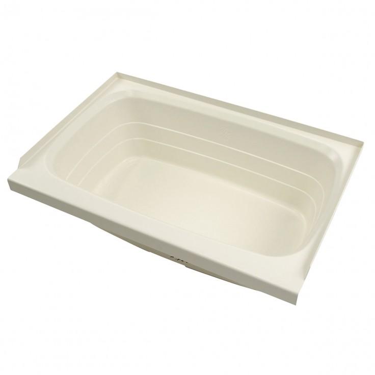 LIPPERT 209369 ABS RV Bathtub with Center Drain - 24 INCH x 36 INCH in Parchment Transform Your RV Bathroom with a Stylish, Scratch-Resistant, Lightweight and Strong ABS Acrylic Bathtub - High quality product image showing LIPPERT 209369 ABS RV Bathtub with Center Drain - 24 INCH x 36 INCH in Parchment Transform Your RV Bathroom with a Stylish, Scratch-Resistant, Lightweight and Strong ABS Acrylic Bathtub details and features