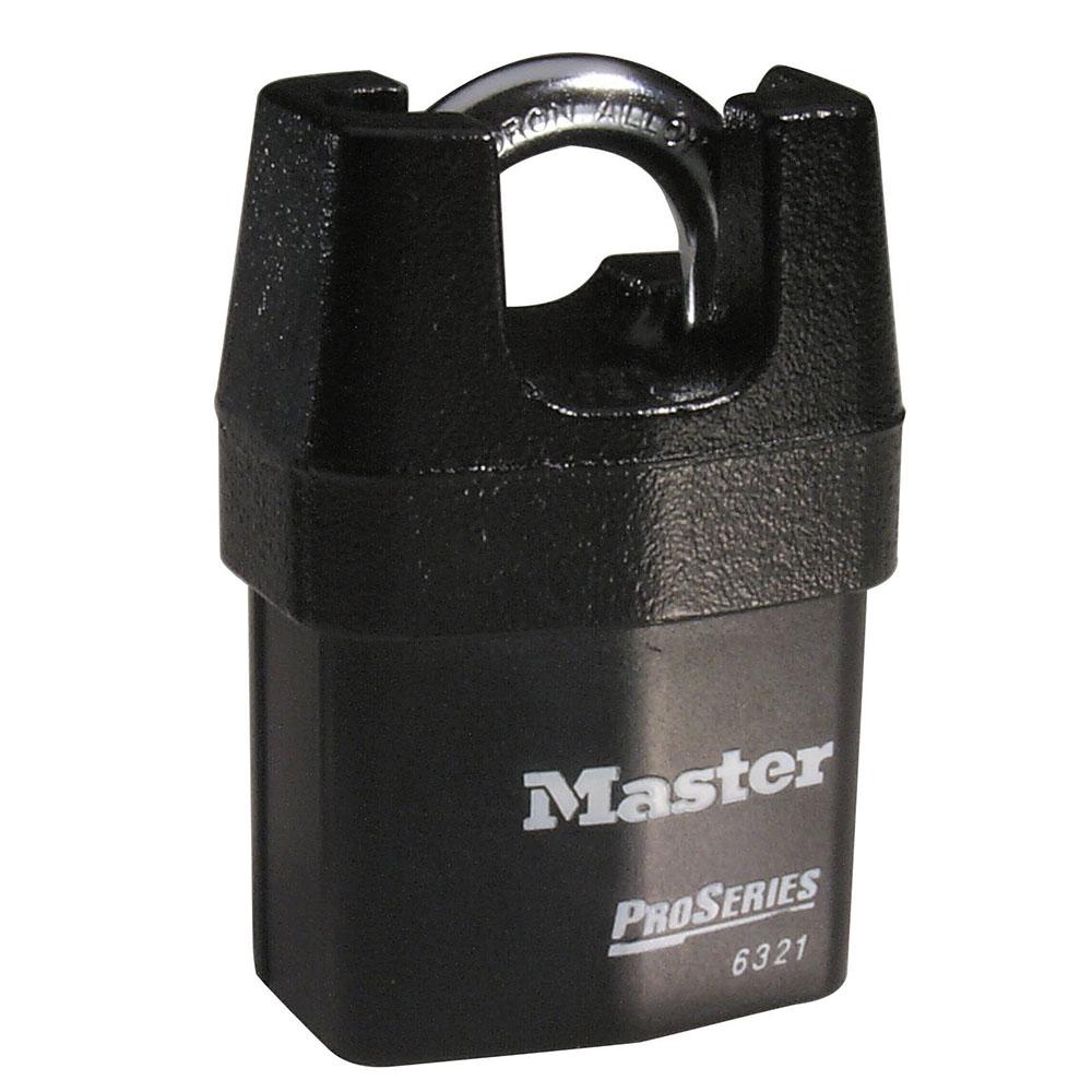 MASTER LOCK 6321KA MASTER LOCK - MODEL # MLK6321, Keyed Alike; 2-1/8 Inch Wide x 3/4 Inch Shackle Height x 5/16 Inch Shackle Diameter; Black; Steel Body/ Boron Alloy Shackle; Rekeyable 5-Pin Cylinder With Spool Pins - High quality product image showing MASTER LOCK 6321KA MASTER LOCK - MODEL # MLK6321, Keyed Alike; 2-1/8 Inch Wide x 3/4 Inch Shackle Height x 5/16 Inch Shackle Diameter; Black; Steel Body/ Boron Alloy Shackle; Rekeyable 5-Pin Cylinder With Spool Pins details and features