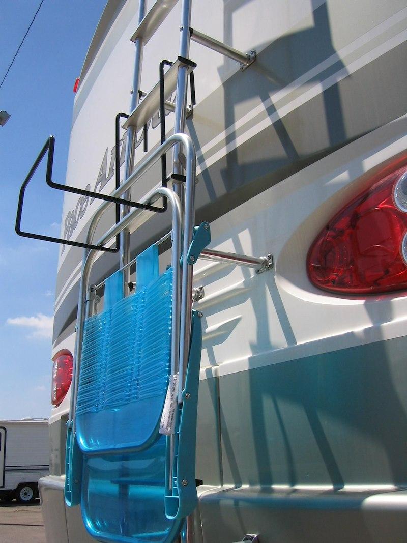 MADISON 22105 Camping Chair Storage Rack; Ladder Mount; 17 Inch Height x 10 Inch Width x 10 Inch Depth; Black; Steel - High quality product image showing MADISON 22105 Camping Chair Storage Rack; Ladder Mount; 17 Inch Height x 10 Inch Width x 10 Inch Depth; Black; Steel details and features