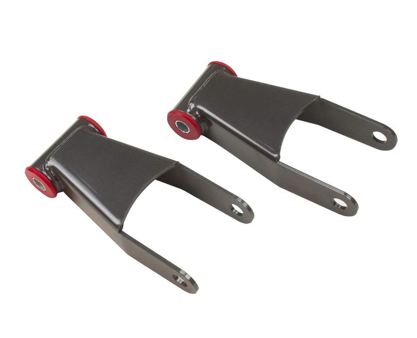 MAXTRAC 411420 Leaf Spring Shackle Kit 2 in. Lowering Rear Powder Coated Grey Incl. Greasable Bushings/Sleeves Leaf Spring Shackle Kit