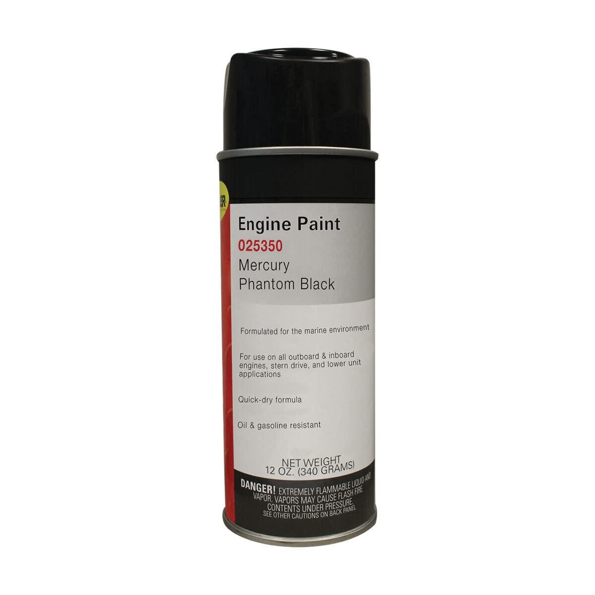 MOELLER 025350 Engine Spray Paint (12 Oz.) Mercury Phantom Black - High quality product image showing MOELLER 025350 Engine Spray Paint (12 Oz.) Mercury Phantom Black details and features