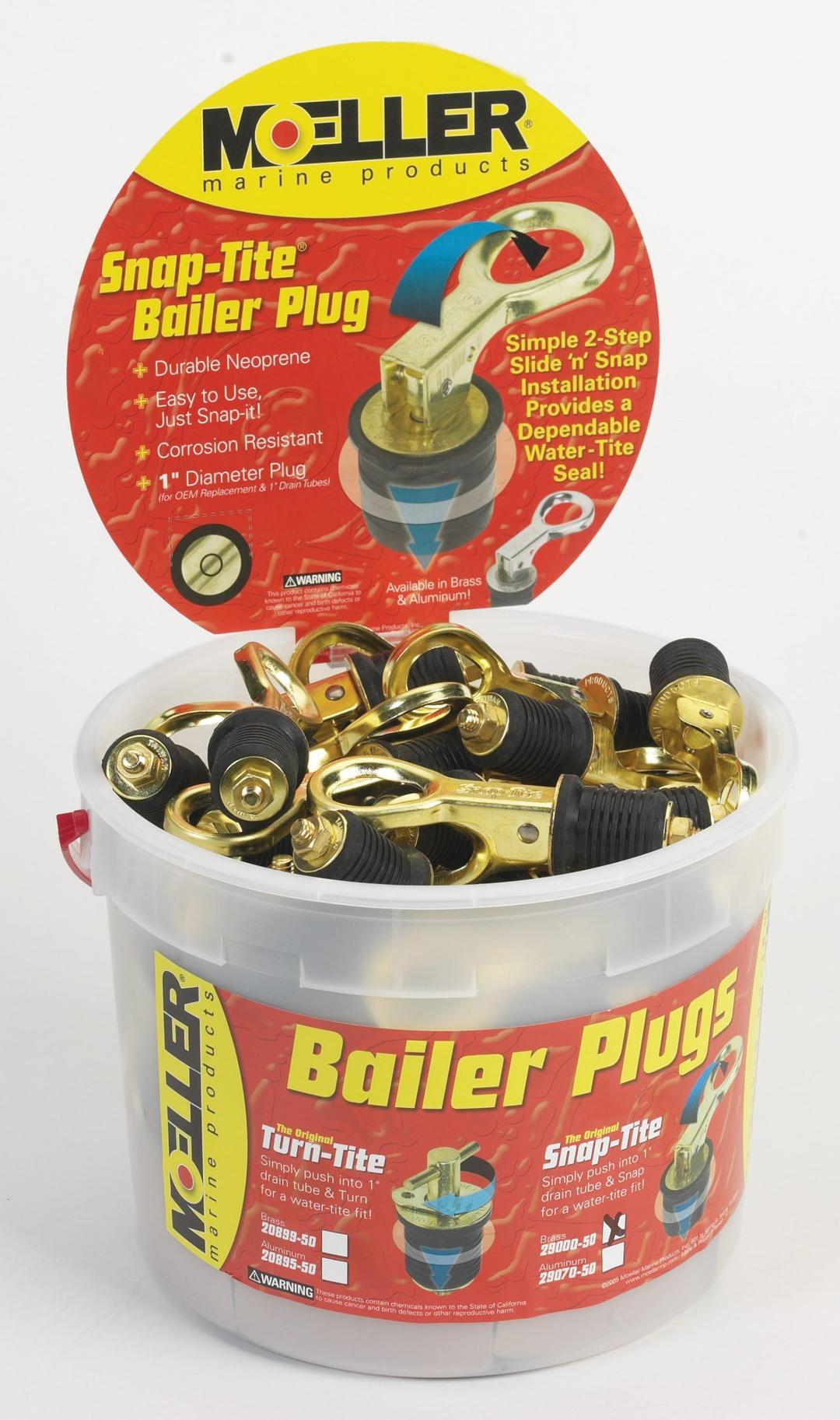 MOELLER 029000-001 Brass Snap-Tite Bailer Plug - 1 - Bulk of 50 - The Twister Group Tools product