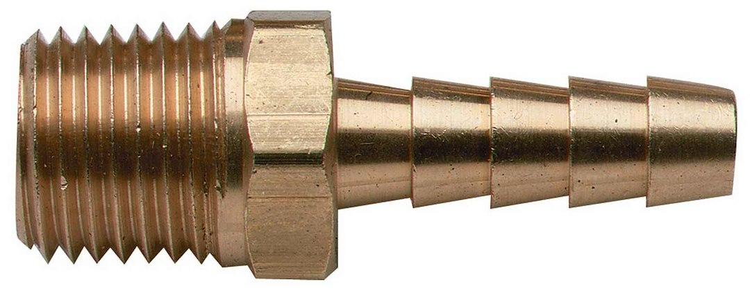 MOELLER 033401-10 1/4 NPT X 1/4FT BRS BARB M THRD, 1/4 Inch NPT Male x 1/4 Inch Barb; Brass - High quality product image showing MOELLER 033401-10 1/4 NPT X 1/4FT BRS BARB M THRD, 1/4 Inch NPT Male x 1/4 Inch Barb; Brass details and features