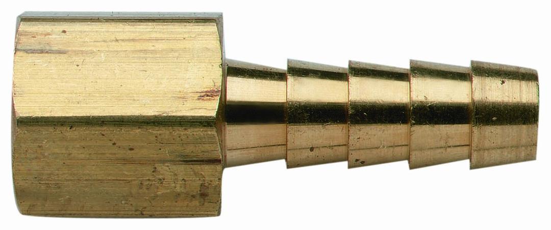 MOELLER 033478-10 Brass Fuel Line Hose Barb (Female 1/4 INCH NPT x 3/8 INCH) - The Twister Group Tools product