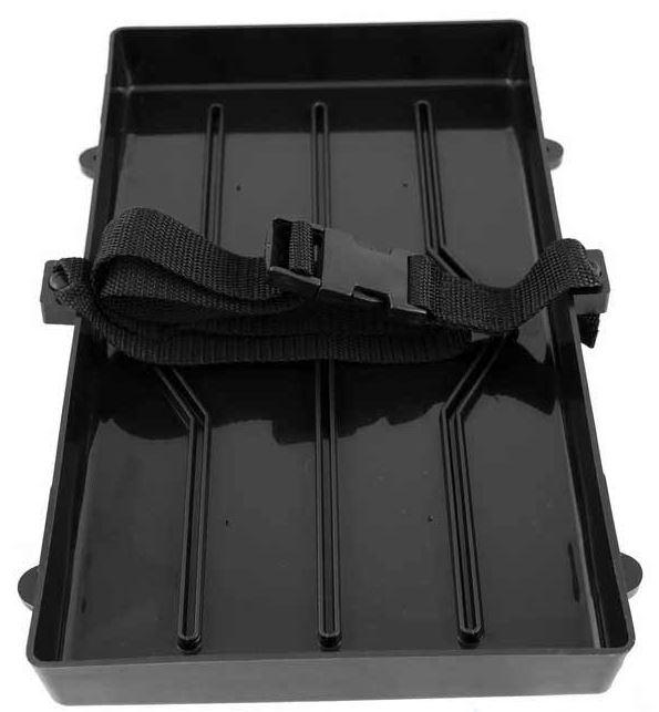 MOELLER 042233 BATTERY TRAY - 24 SERIES, For 24 Series Batteries; Plastic With Stainless Steel Hold Down Rod; Strap Style; For Marine Applications - The Twister Group Tools product