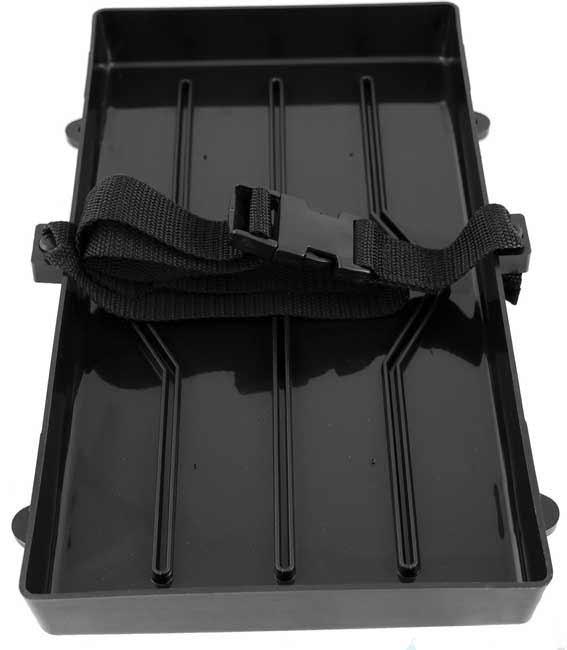 MOELLER 042234 BATTERY TRAY - 27 SERIES, For 27 Series Batteries; Plastic With Stainless Steel Hold Down Rod; Strap Style; For Marine Applications - High quality product image showing MOELLER 042234 BATTERY TRAY - 27 SERIES, For 27 Series Batteries; Plastic With Stainless Steel Hold Down Rod; Strap Style; For Marine Applications details and features