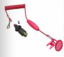 MOELLER 053445-10 KILL SWITCH, Shuts Off Watercraft Motor In The Event The Operator Falls Off Or Overboard; Pull Type Using Inserted Key; Coiled Lanyard - The Twister Group Tools product