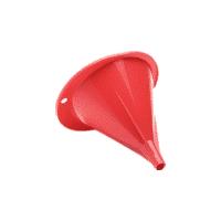 MIDWEST CAN 3508 1/2 PINT FUNNEL, Round; 4-1/2 Inch Diameter x 4-1/2 Inch Height; 1/2 Pint Capacity; Red; Polypropylene