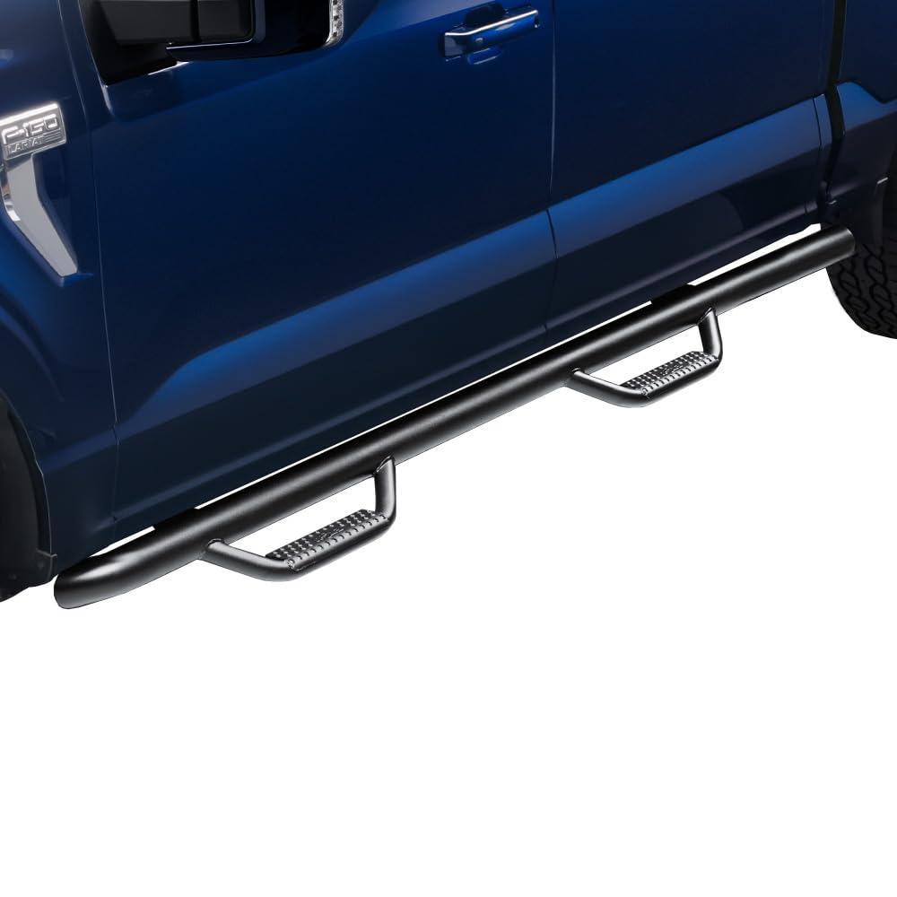 N-FAB C1489CC-TX Nerf Steps for Silverado/Sierra | Wheel-to-Wheel, Heavy Duty Steel, Textured Black Fits 2014-2019 Chevrolet Silverado/GMC Sierra 1500 Classic Crew Cab 5.7FT Short Bed - High quality product image showing N-FAB C1489CC-TX Nerf Steps for Silverado/Sierra | Wheel-to-Wheel, Heavy Duty Steel, Textured Black Fits 2014-2019 Chevrolet Silverado/GMC Sierra 1500 Classic Crew Cab 5.7FT Short Bed details and features