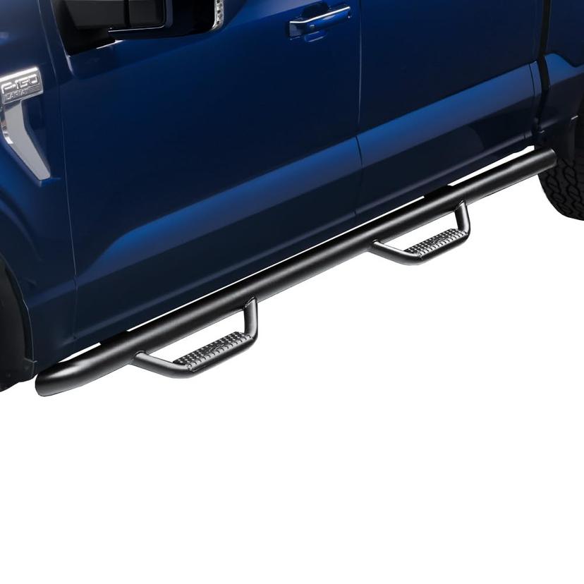 N-FAB C1489CC-TX Nerf Steps for Silverado/Sierra | Wheel-to-Wheel, Heavy Duty Steel, Textured Black Fits 2014-2019 Chevrolet Silverado/GMC Sierra 1500 Classic Crew Cab 5.7FT Short Bed