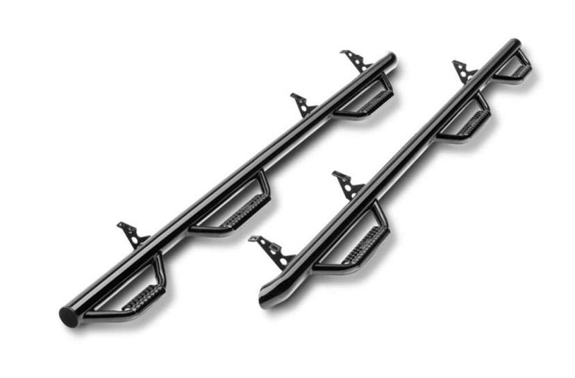 N-FAB C1996CC-6-TX Nerf Steps for Silverado/Sierra | Wheel-to-Wheel w/ Bed Access, Heavy Duty Steel, Textured Black Fits 2019-2023 Chevrolet Silverado/GMC Sierra 1500 Next Gen Crew Cab 5.7FT Bed