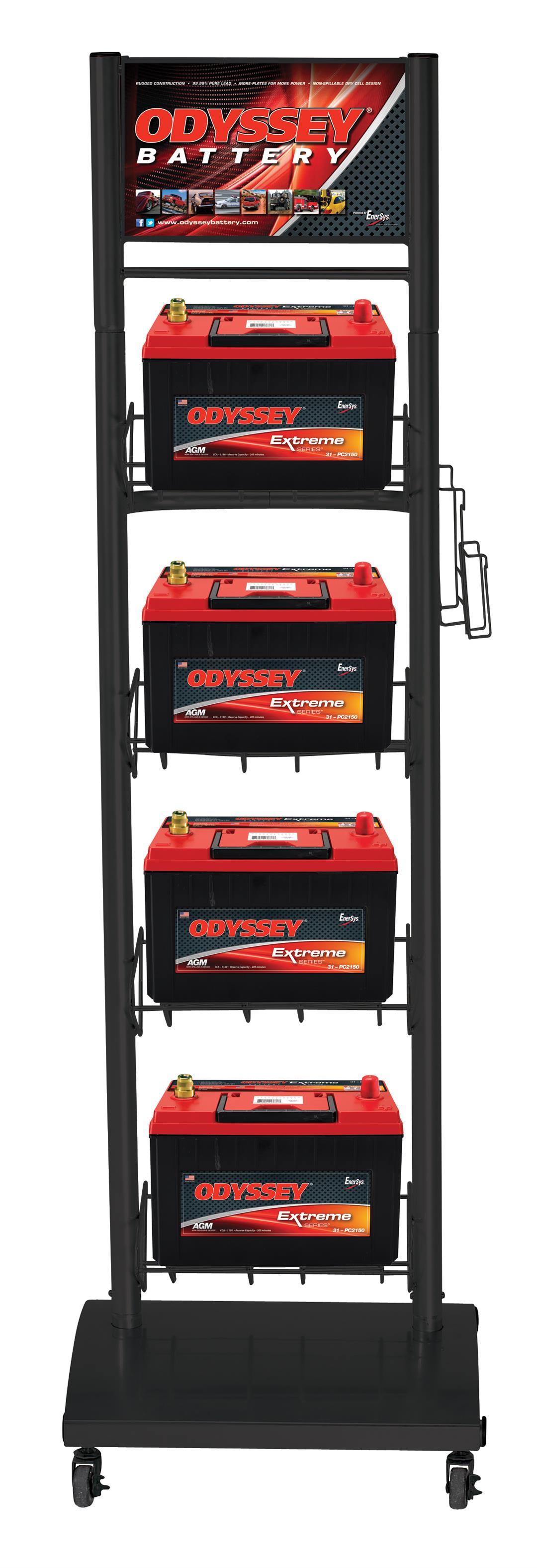 ODYSSEY ODY4RETAIL 4 TIER BATTERY RACK - High quality product image showing ODYSSEY ODY4RETAIL 4 TIER BATTERY RACK details and features